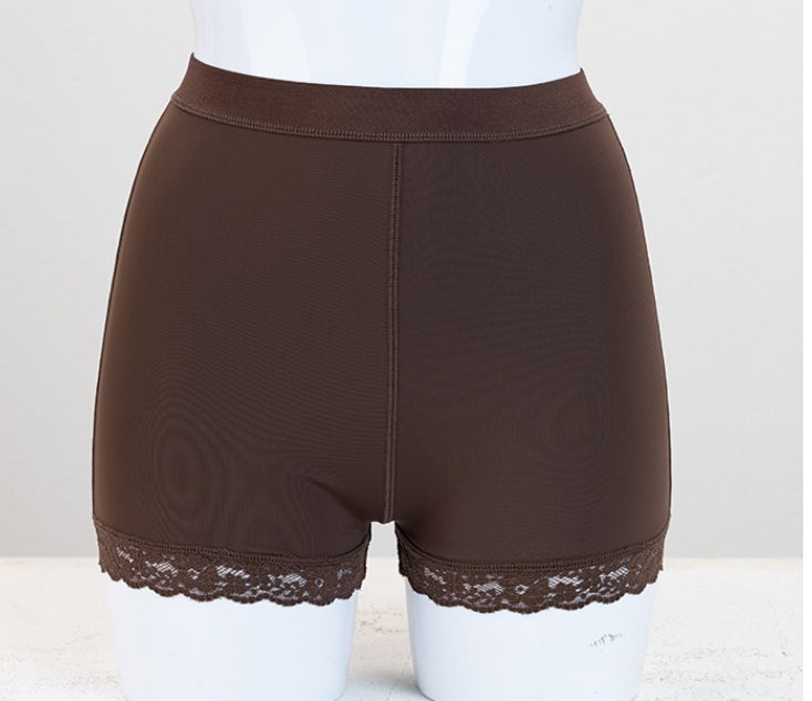 Butt Lift Padded Shapewear Shorts - Lace Trim Thigh Slimming Control