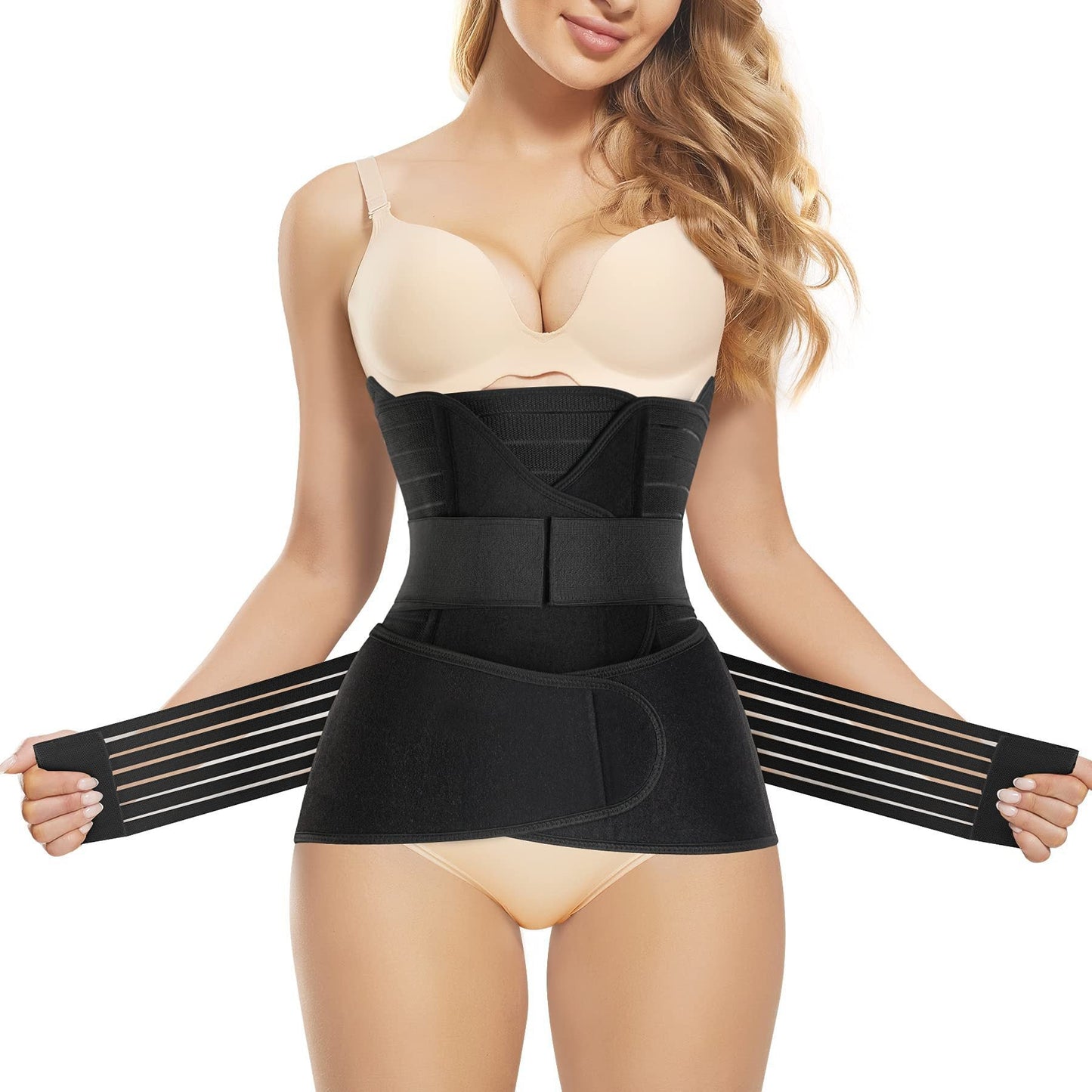 Postpartum Belly Wrap Belt - Waist Trainer for Recovery & Slimming