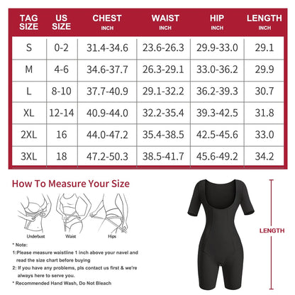 Women's Shapewear Bodysuit - U-Neck Waist Control & Hip Lift 