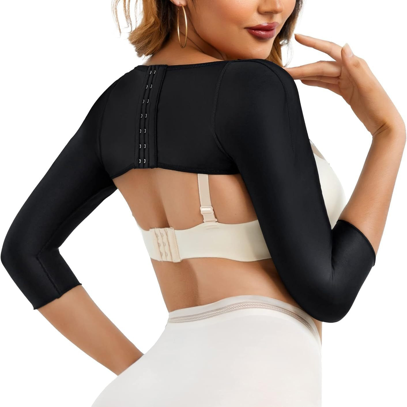 Post-Surgery Compression Arm Sleeves - Long Sleeve with Chest Support 