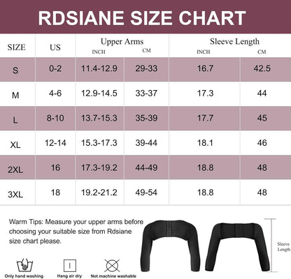 Post-Surgery Compression Arm Sleeves - Long Sleeve with Chest Support 