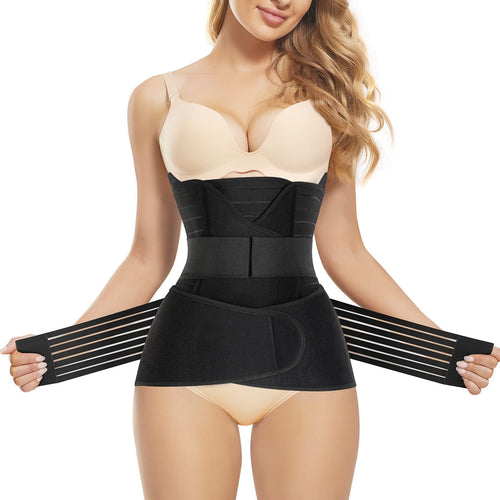 Postpartum Belly Wrap Belt - Waist Trainer for Recovery & Slimming 