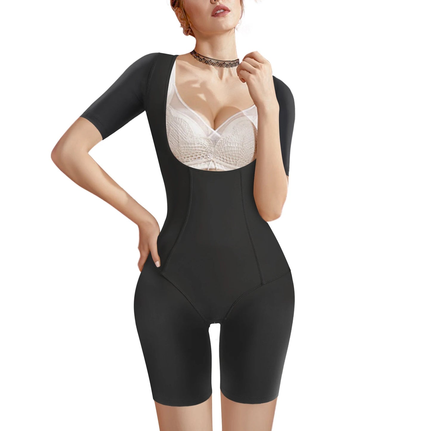 Women's Shapewear Bodysuit - U-Neck Waist Control & Hip Lift 