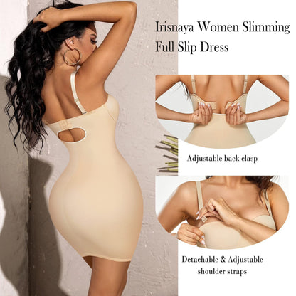 High Waist Shapewear Slip Dress - Slim Fit Hip Shaping Bodycon 