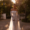 Off-shoulder neckline for an elegant, romantic look