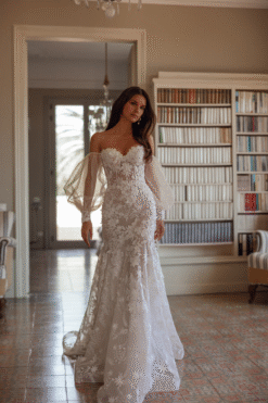 Mermaid silhouette for a flattering, elegant fit
